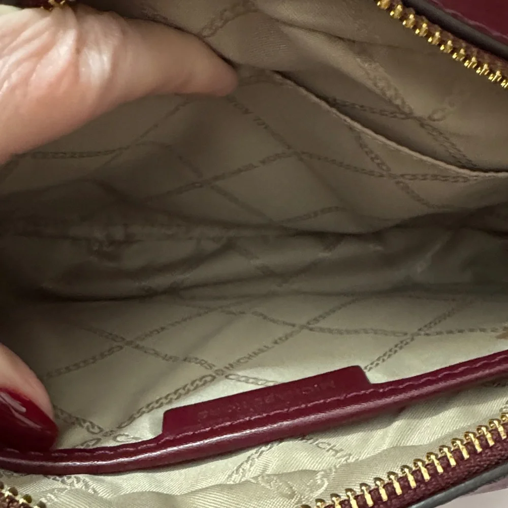 Michael Kors Patchwork Burgundy Crossbody Bag - Picture 11 of 13